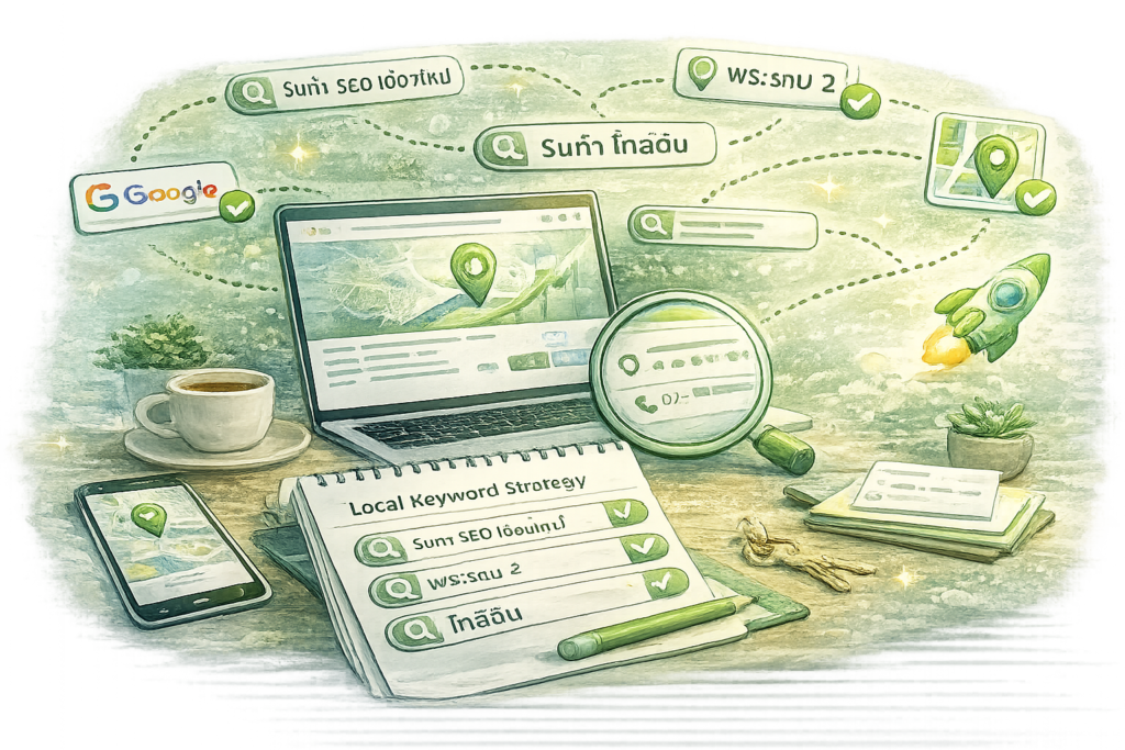 วางคีย์เวิร์ดพื้นที่ (Local Keyword Strategy)